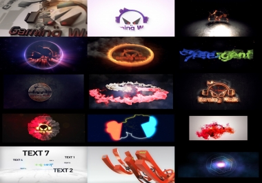 Create 3 Animated Logo or Text Video Intros