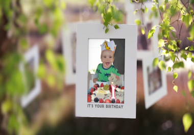 Happy birthday,  save the date and wedding anniversary video greeting