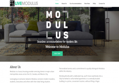 website design for accommodation - unique wordpress theme